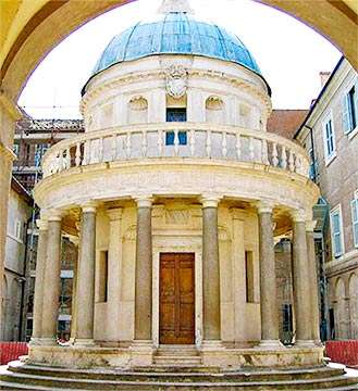 Церковь монастыря Сан Пьетро ин Монторио. Браманте. 1500-1504 гг. Темпьетто. Рим.